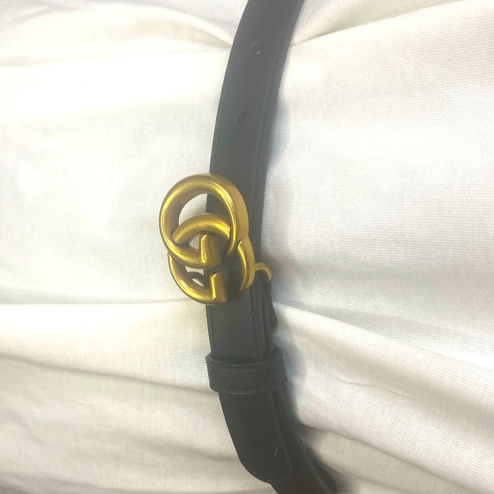 NEVER USED NWOT GG Marmont thin size belt with dustbag
